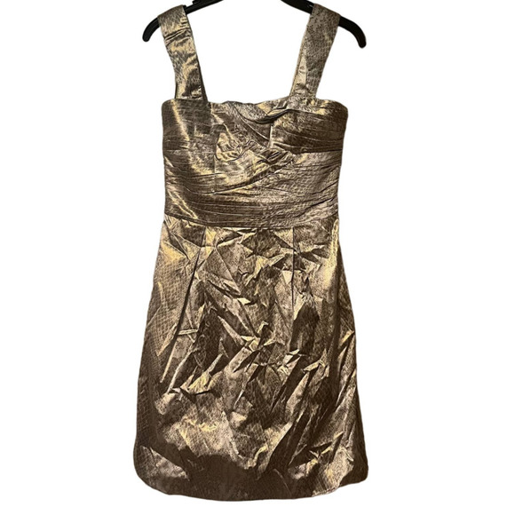 NWT Diane von Furstenberg Dress Treenie Silk Metallic Python 4 Cocktail Party - Picture 2 of 9